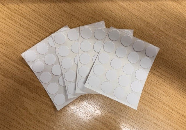 White Supermatt Sticky Cover Caps