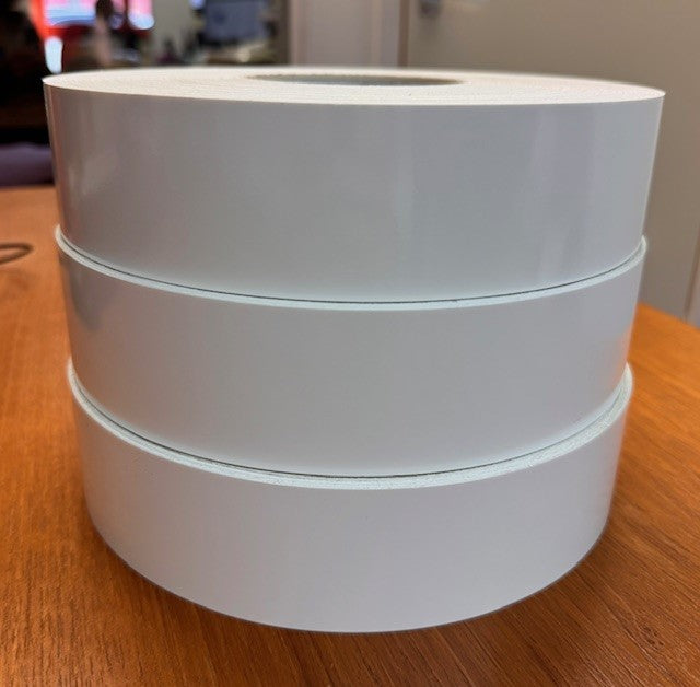 White Gloss Melamine Preglued 50M W020/H