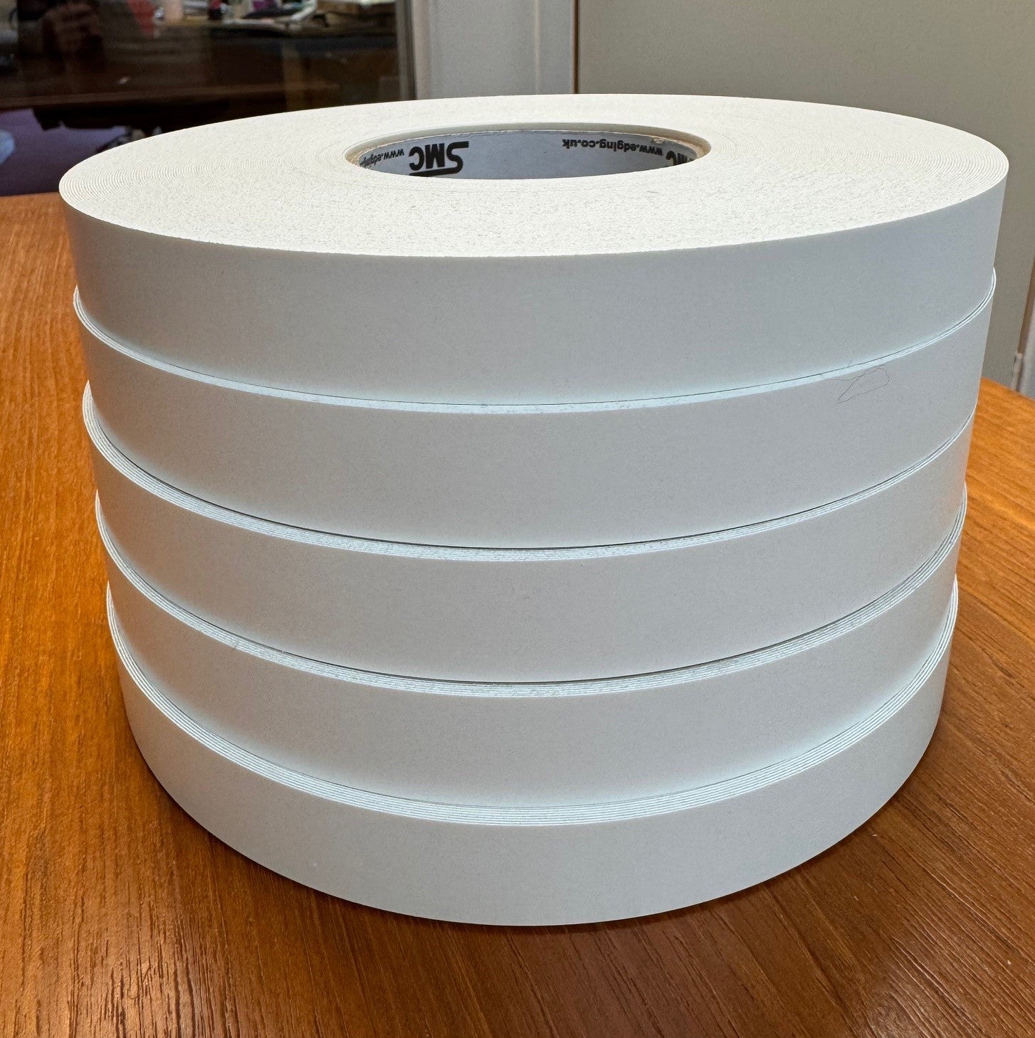 White Smooth Melamine Preglued 50M